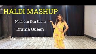 Haldi Mashup for cousins and friendsBollywood songsSangeet dancemashup [upl. by Arihsat]