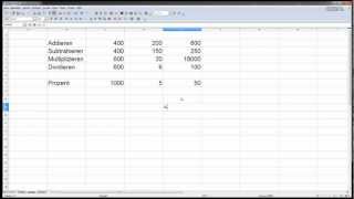 Einfache Berechnungen für Anfänger Open Office Calc oder Excel [upl. by Nisay]