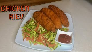 Easy Chicken Kiev  Garlic Butter Stuffed Chicken [upl. by Vorfeld]