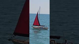 Sailboat Sailing Gulf Of Mexico Venice Fishing Pier Venice Florida [upl. by Petta]