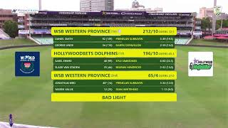 CSA 4Day Series  Division 1  Hollywoodbets Dolphins vs WSB Western Province  Day 2 [upl. by Arlyn]