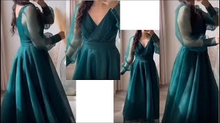 One Piece Dress Cutting And Stitching Long Gown Cutting Stitching Short Midi Cutting Short Dress [upl. by Nottap311]