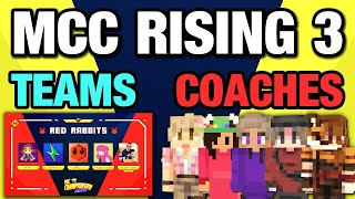 MCC Rising 3 Team Announcements amp COACHES [upl. by Redna]