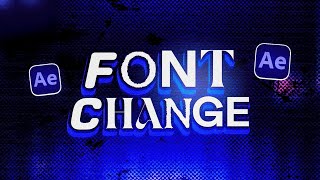 Font Change Animation  After Effects Tutorial [upl. by Billye]