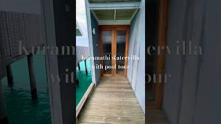 Kuramathi water villa with pool room tour travel shorts maldives water watervilla luxury [upl. by Eemiaj]