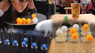 6 Creative Party Games With Ping Pong Balls Minute to Win ItPART 1 [upl. by Yebloc]