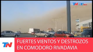 COMODORO RIVADAVIA I Ráfagas de 150 kms y alerta naranja [upl. by Satsok]