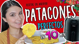 Cómo hacer PATACONES o TOSTONES de Plátano Verde en la AirFryer  RECETA DEFINITIVA  Do It Laura [upl. by Arta]