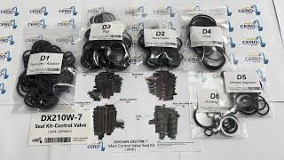 DOOSAN DX210W DX210W7 DX210WA DX28 K1015668A 41010500047 41010500047A CONTROL VALVE SEAL KIT [upl. by Godewyn]