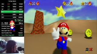 Super Mario 64  16 Star Speedrun in 14534 [upl. by Pasadis34]