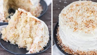 Pineapple Coconut Cake with Pineapple Filling [upl. by Ahsead664]