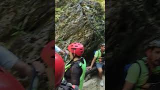 Canyoneering in Kawasan Falls Cebu 🇵🇭 philippines cebu kawasan kawasanfalls canyoneering [upl. by Jerrilee421]