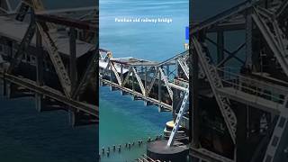 Pamban old railway bridge ridewithrimbu rameshwaram seabridge railwaybridge oldbridge shorts [upl. by Nalra]