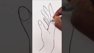 Easy Hand Drawing  handdrawing art shorts [upl. by Slayton24]