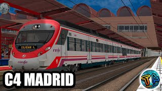 OPEN RAILS  RENFE CIVIA por la C4 MADRIDCOLMENAR VIEJO TreneroAlpha90 [upl. by Trelu609]