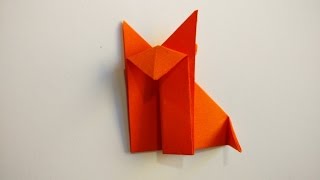 How to make an easy origami fox  Origami animals [upl. by Berlinda]