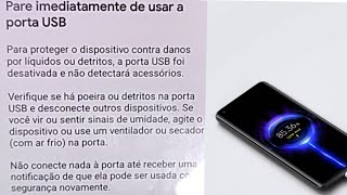 Pare imediatamente de usar a porta USB Para proteger o dispositivo contra danos por líquidos [upl. by Sanborn]