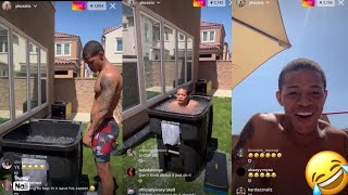 YK Osiris takes an ICE BATH funny Instagram live 😂‼️ [upl. by Rillings]