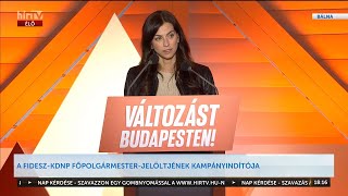 Szentkirályi Alexandra kampánynyitó beszéde  HÍR TV [upl. by Sass]