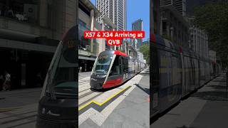 Sydney Light Rail X57 amp X34 Arriving at QVB shorts travel sydneytrainsvlogs [upl. by Lilah388]