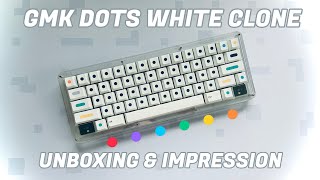 Keycaps 1  GMK Dots White Clone  Unboxing and First Impression [upl. by Bonacci149]