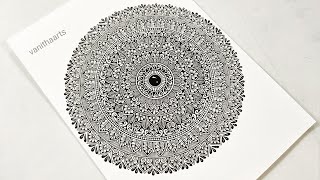 How to draw Mandala Art for Beginners  Easy Mandala Drawing  StepbyStep  Doodle Art vanithaarts [upl. by Nnaycart344]