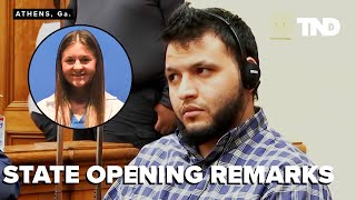 Prosecution opening statement in Georgia nursing student Laken Riley murder trial [upl. by Inalaehon966]