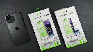 iPhone 14 Pro Max Clear amp Privacy Glass Screen Protectors by PUPJOE  Drop amp Scratch test [upl. by Nesto858]