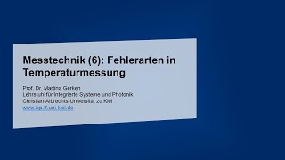 Messtechnik 6 Fehlerarten in Temperaturmessung [upl. by Setsero]