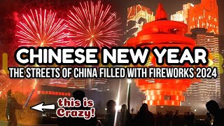 🇨🇳 STREETS OF CHINA ASMR CHINESE NEW YEAR 2024  Unlimited fireworks everywhere Pinoy OFW in China [upl. by Stag]