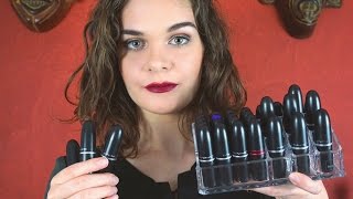 My Mac Lipstick Collection  I Miei Rossetti Mac Swatch sulle labbra e Review  ElySpace [upl. by Pasadis]