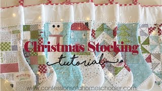 Easy Christmas Stocking Tutorial [upl. by Anertal]