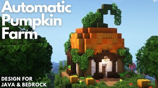 AUTOMATIC PUMPKIN FARM  Aesthetic Minecraft tutorial  Java amp Bedrock 121 [upl. by Nohshan]