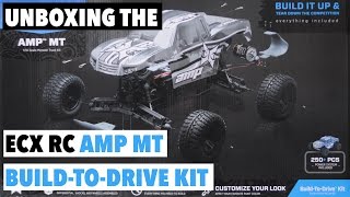 Unboxing the ECX AMP MT 110 Scale 2WD Kit Monster Truck [upl. by Reames103]