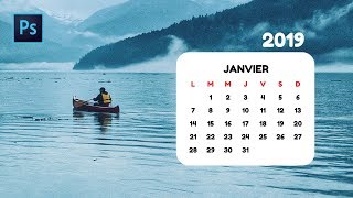 TUTO PHOTOSHOP  CRÉER UN CALENDRIER [upl. by Cullan]