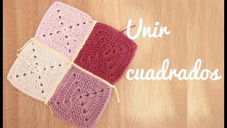 Como unir cuadrados a crochet paso a paso [upl. by Balling]