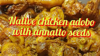 Letquots cook native chicken adobo with annatto seeds sauce palang ulam na [upl. by Vania557]