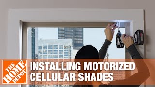 How to Install Motorized Shades  The Home Depot [upl. by Pernell]