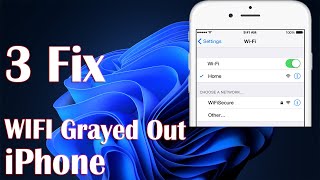 WiFi Icon Grayed Out On iPhone iOS 15  3 Fix How To [upl. by Adnomar]