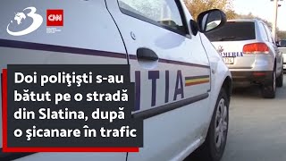 Doi poliţişti sau bătut pe o stradă din Slatina după o şicanare în trafic [upl. by Haldane]