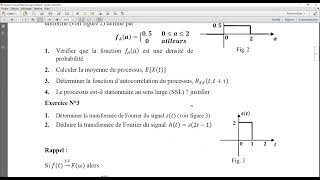 examen théorie du signal université de Ghilizane 2024 L2S4 [upl. by Nina441]