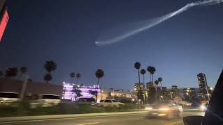 Rocket trail seen in the sky over California [upl. by Tati]