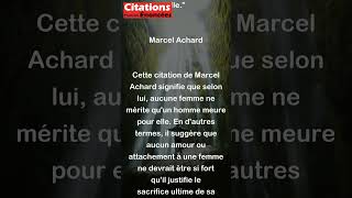 Marcel Achard  Il ny a pas une femme qui vaille de mourir pour elle shorts [upl. by Aicenav]