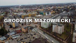 Grodzisk Mazowiecki z lotu ptaka marzec 2022 4k [upl. by Notsirb]