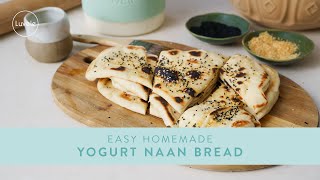 Easy Homemade Yogurt Naan Bread [upl. by Tiedeman]