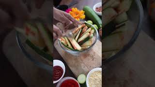 Fries 🥒Eating Life Hack 😀Zucchini Chips shorts ytshorts minkutinku lifehacks foodhacks [upl. by Veradi]