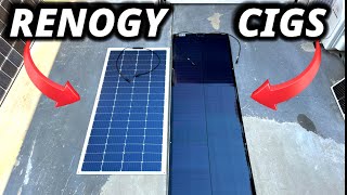 BEST FLEXIBLE SOLAR PANEL CIGS YUMA 200 VS RENOGY 200 Watt [upl. by Wester]