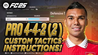 PROVEN 442 2 CUSTOM TACTICS to Dominate FC 25 in 2024 [upl. by Ewnihc]