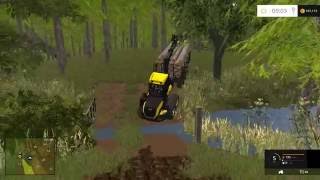 Cutting and transporting logs  Knaveswell Farm  Farming Simulator 2015  Episode 2 [upl. by Yliab]