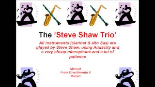 Mozart Menuet from Divertimento II for Three Clarinets [upl. by Guevara754]